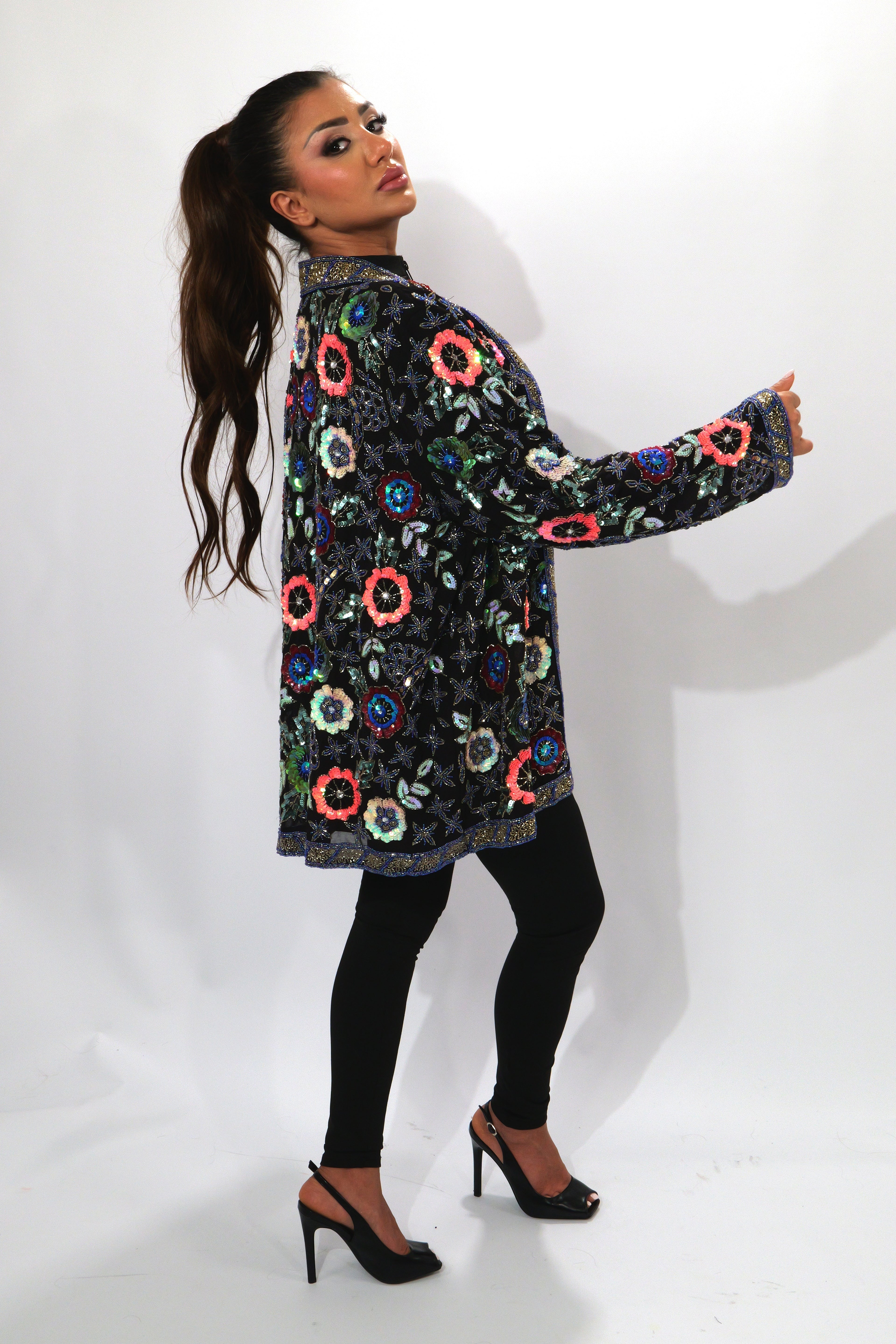 La veste Art couture florale